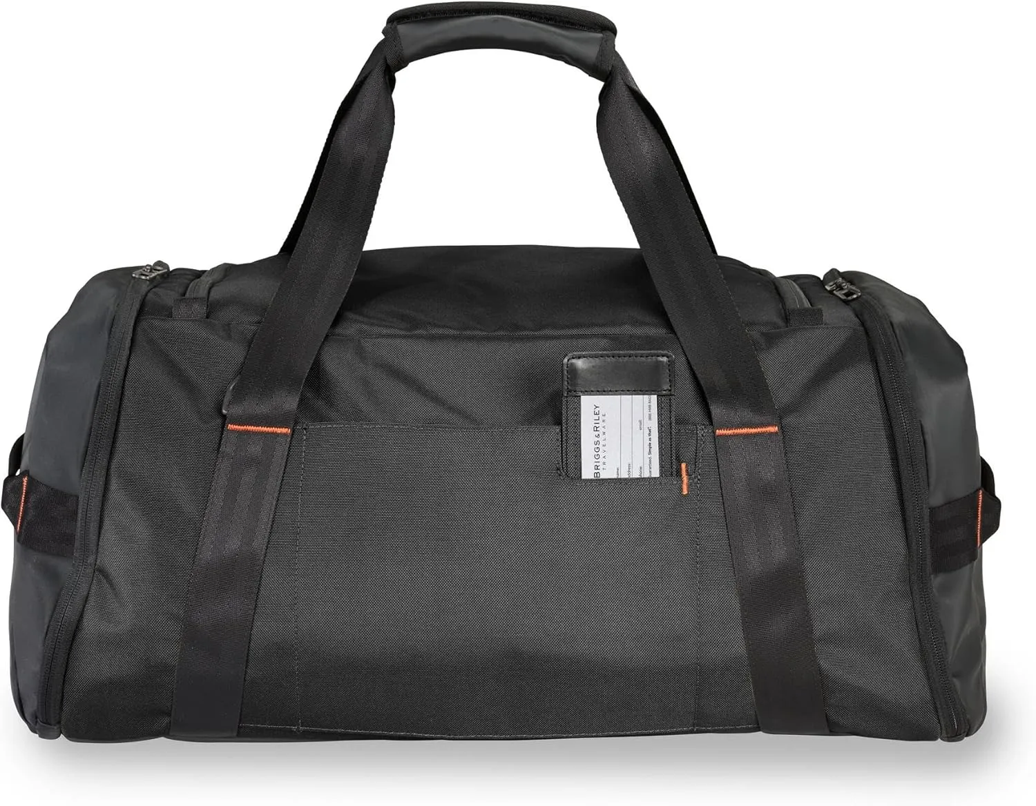 Briggs & Riley Large Travel Duffle Bag for Planes & Gym - Carry On Bag for Women & Men, Weekender & Overnight Luggage, Fits Most Overhead Bins, Adjustable Shoulder Strap - ZDX Collection, Black