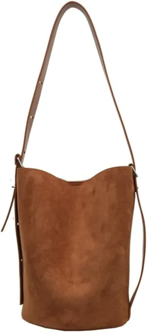 Bucket Bags Purse for Women Matte Leather Shoulder Bag Vintage Hobo Bag Crossbody Bag Slouchy Tote Handbag