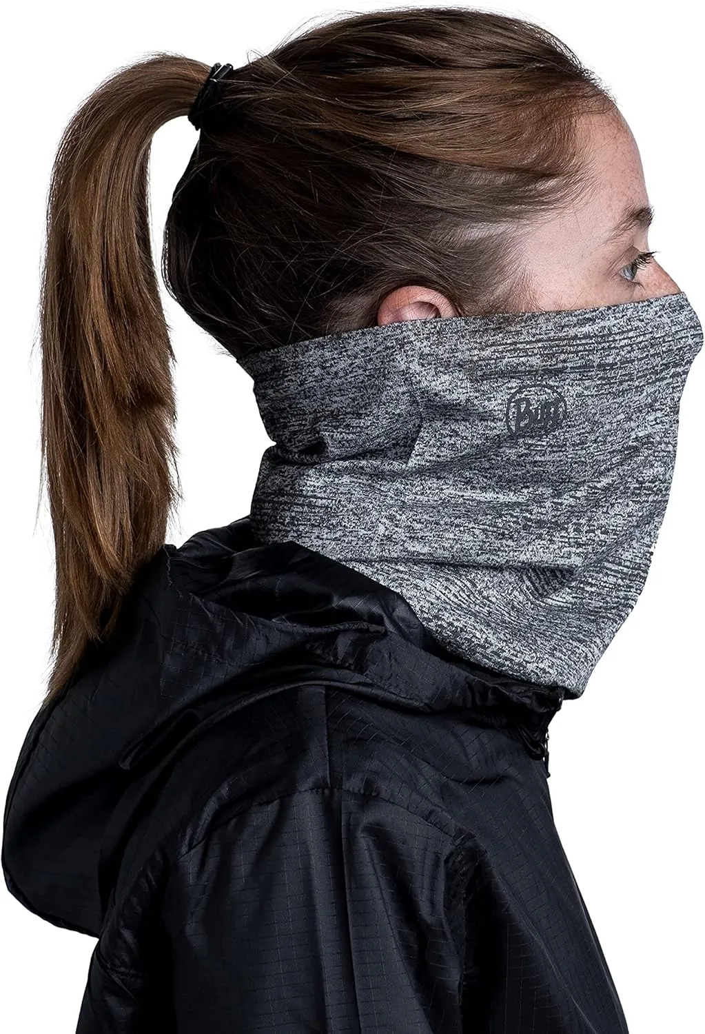 BUFF DryFlx Neck Gaiter, For Runners, Moisture-Wicking, Breathable, Reflective, Neck Warmer, Face Mask, Adult Size