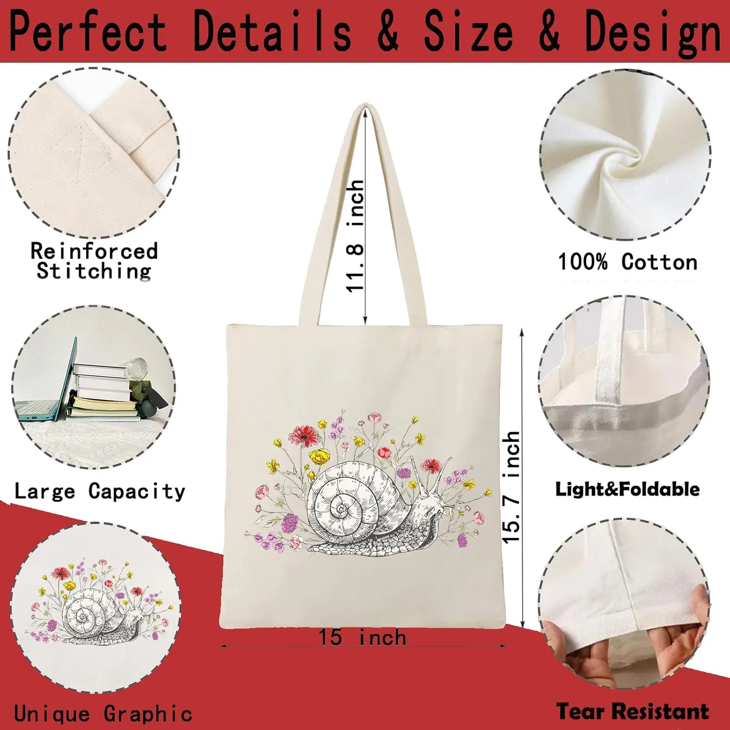 Canvas Aesthetic Tote for Women, Teacher, Mom - Cat & Dog Lover Cute Shoulder Shopping Bag