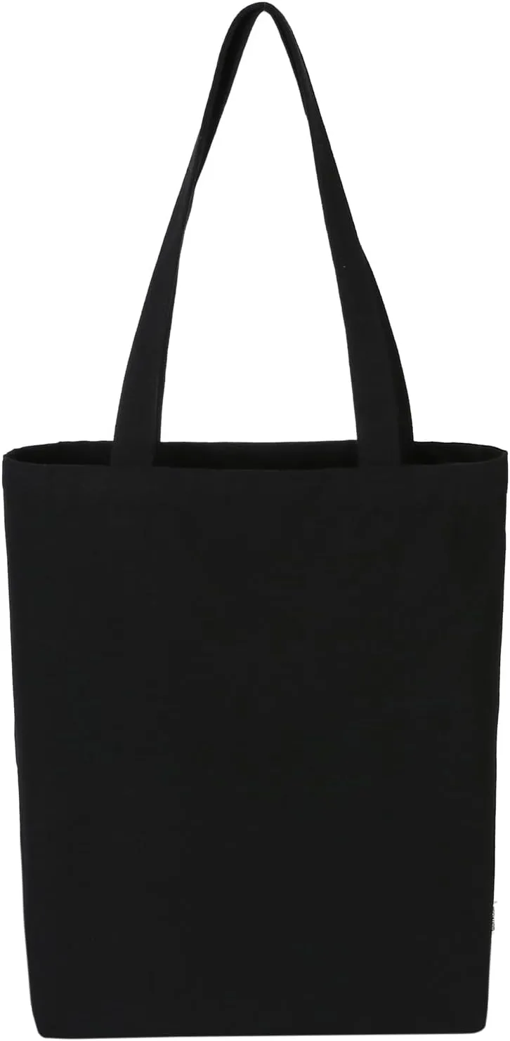 Canvas Book Tote Bag for Women Library Cloth Reusable Grocery Bags
