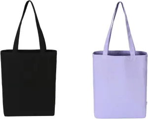 Canvas Book Tote Bag for Women Library Cloth Reusable Grocery Bags