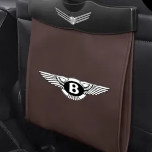 Car Garbage Bags for Bentley Flying Spur/Continental/Bentayga/Mulsanne/Arnage Car Storage Box Leak Proof Garbage Container Portable Trash Can Multi-Functional Car Accessories,Brown