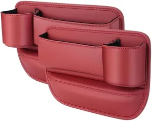 Car Seat Gap Filler Organizer for BMW Mini Paceman (R61) 2013 2014 2015 2016, Car Gap Filler Car Seat Storage Box Seat Gap Storage Box Car Accessories,Red