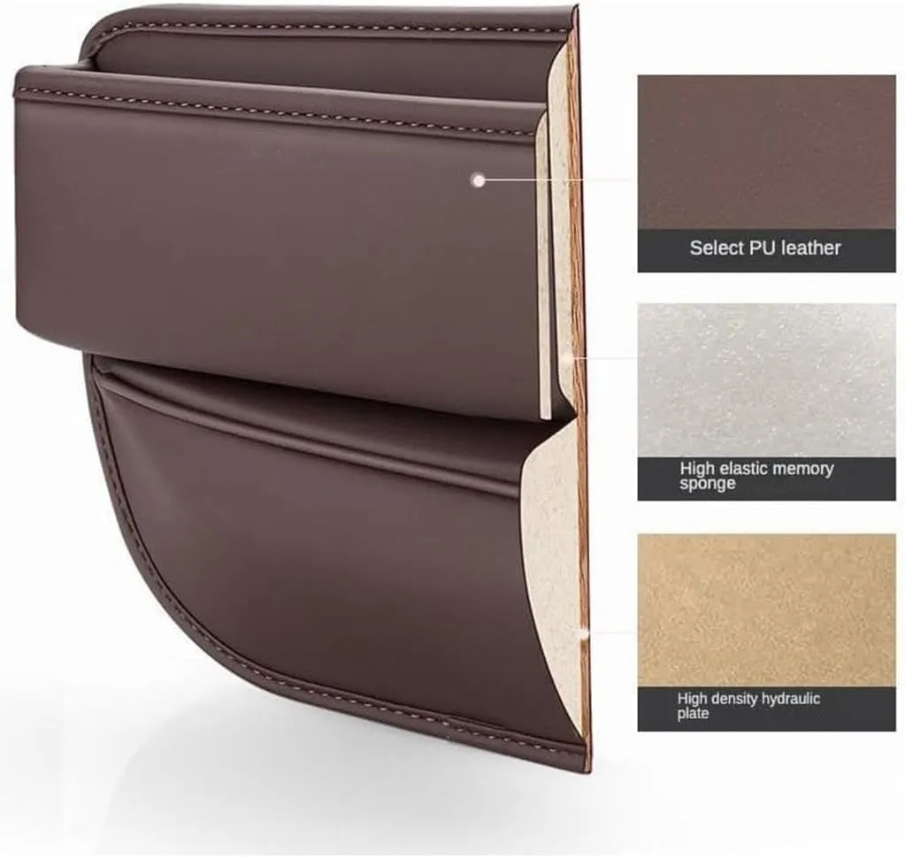 Car Seat Gap Filler Organizer for Lexus TX 2023 2024 2025, Car Gap Filler Car Seat Storage Box Seat Gap Storage Box Car Accessories,Brown