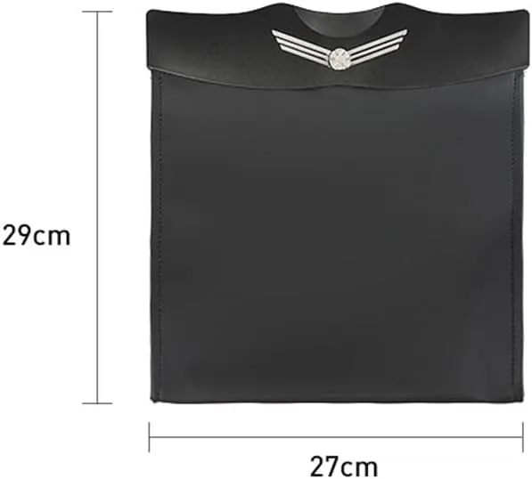 Car Trash Can for Mazda Mazda3 Axela Mazda6 Atenza CX50 CX4 CX30 Hanging Car Storage Bag with Lighting Garbage Bag Emblem Garbage Bag Waterproof,Brown