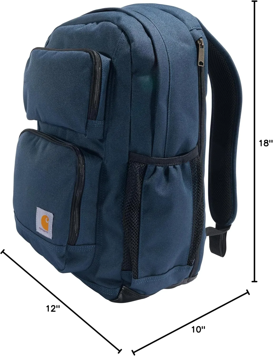 Carhartt 28L Backpack, Durable Pack with Laptop Sleeve and Duravax Abrasion Resistant Base, Everyday Dual Compartment (Navy), One Size