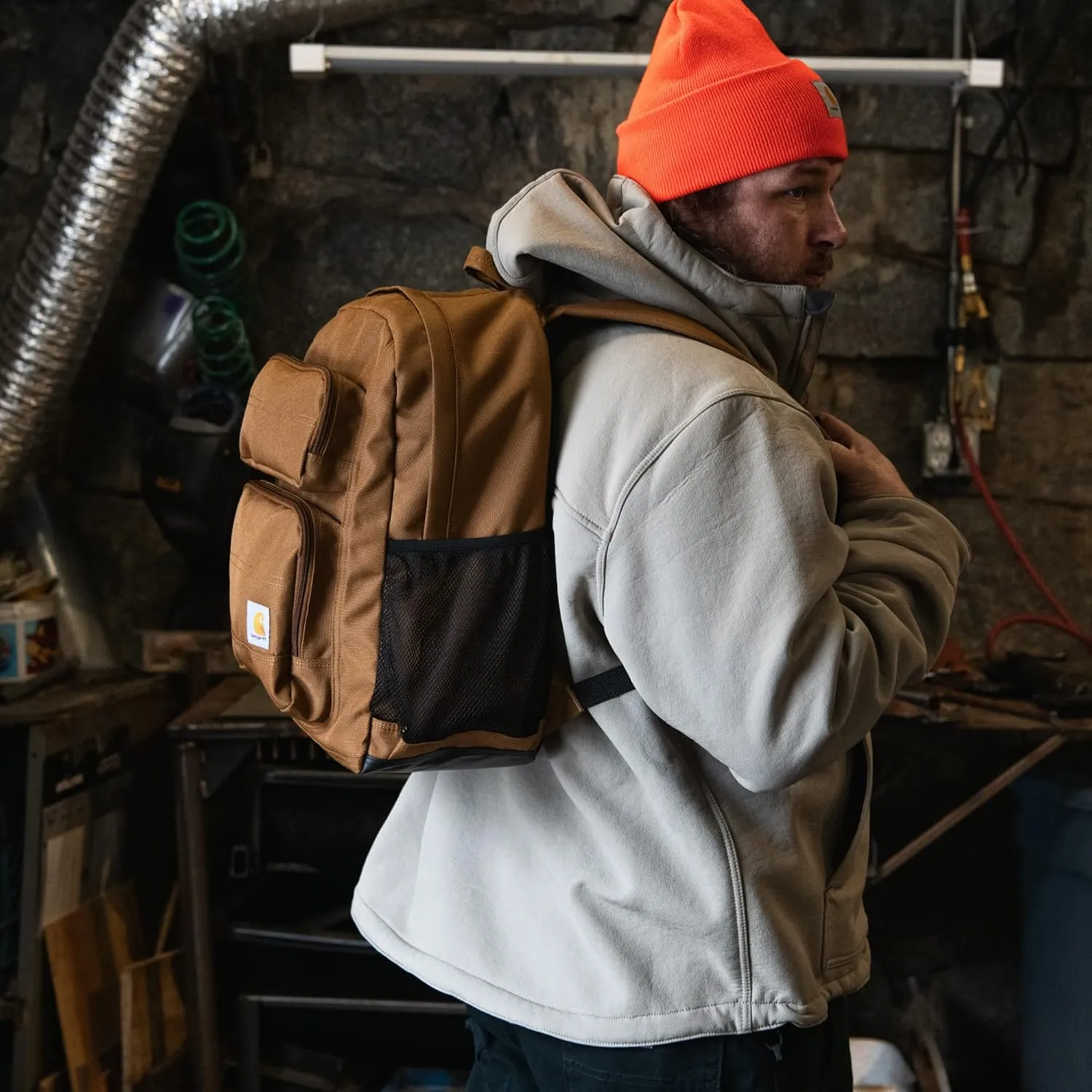 Carhartt Legacy Standard Work Backpack with Padded Laptop Sleeve and Tablet Storage, Grey