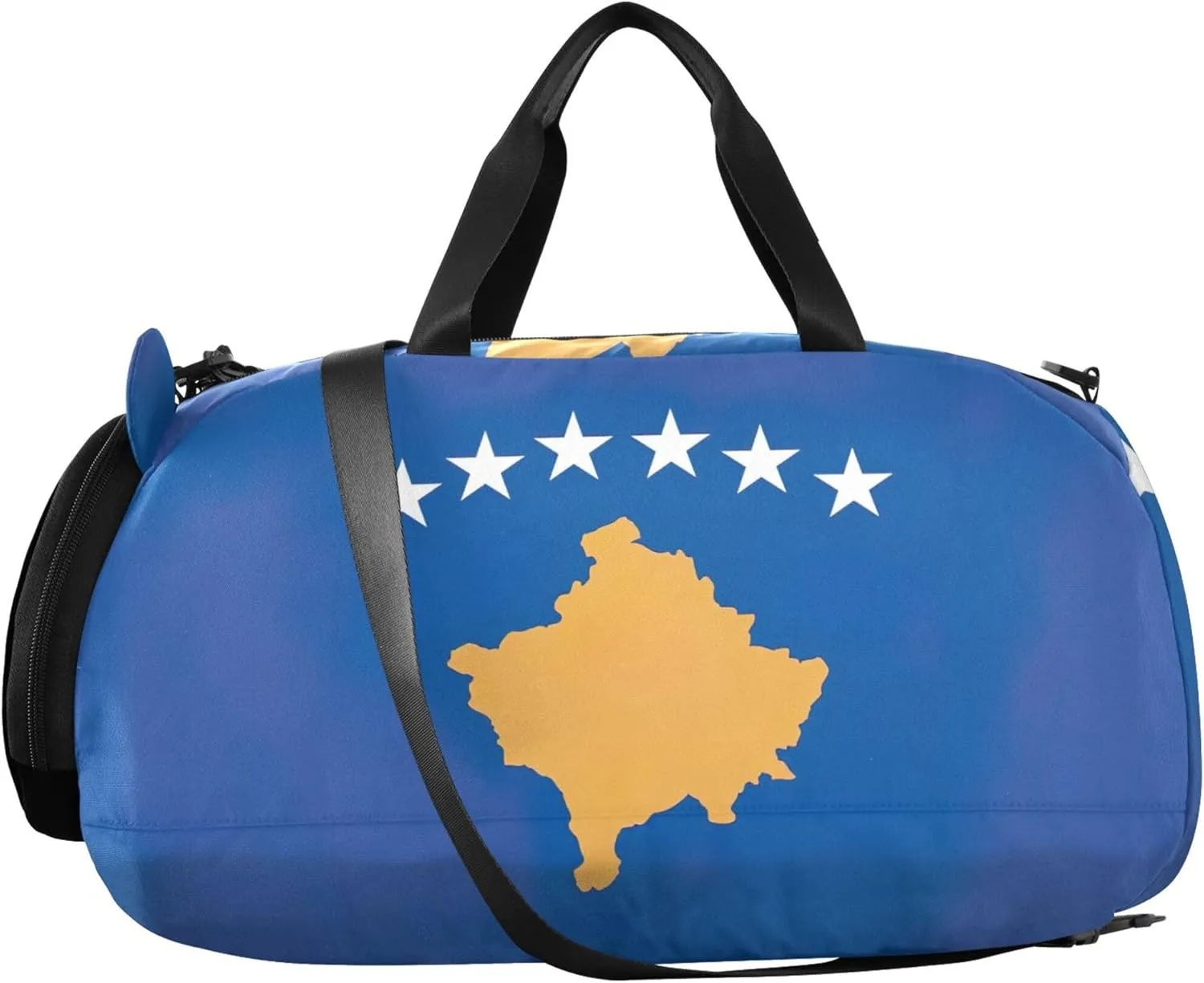 Carry on Duffel Bag for Boys Weekender Overnight Kosovo Flag Duffle Bags for Traveling Tote Kids Dance Duffle
