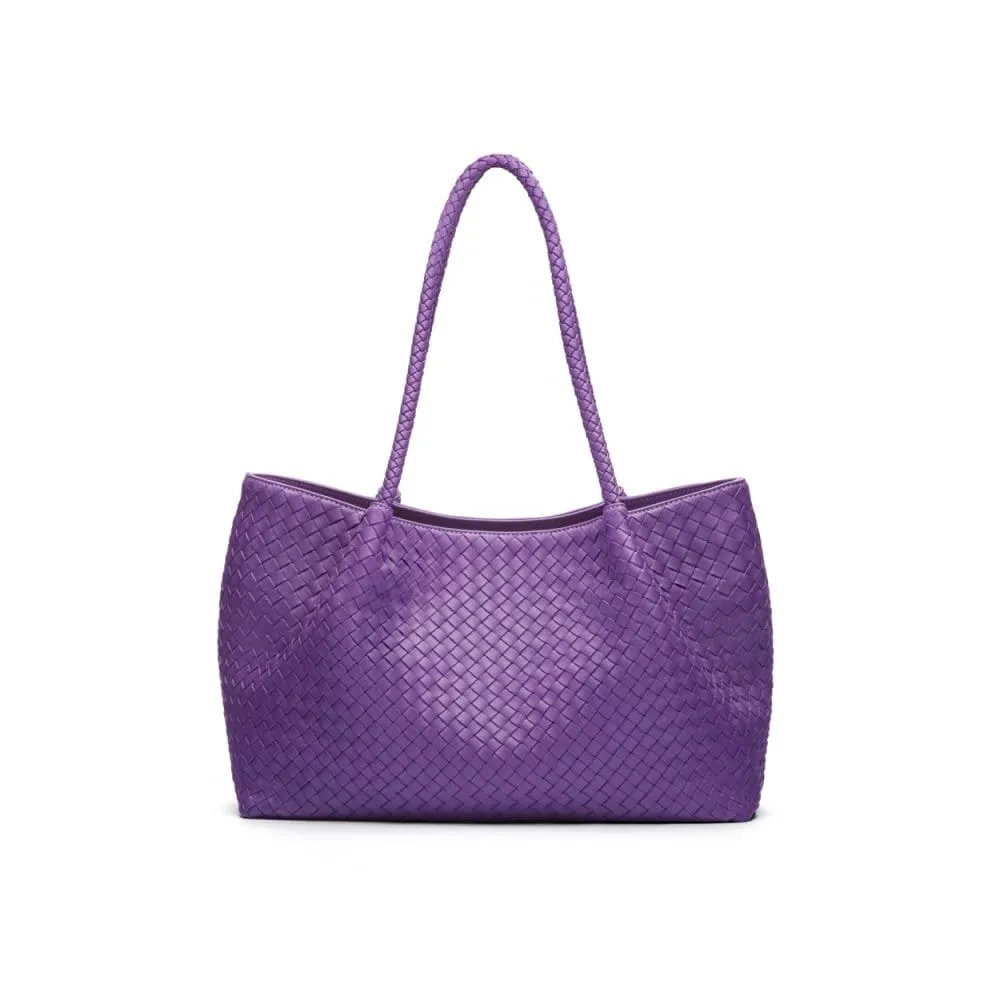 Cassidy Woven Slouchy Bag - Purple