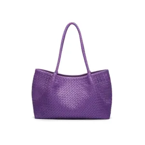 Cassidy Woven Slouchy Bag - Purple