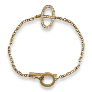Chaine D'ancre Contour SH Diamond Bracelet in Rose Gold Hardware