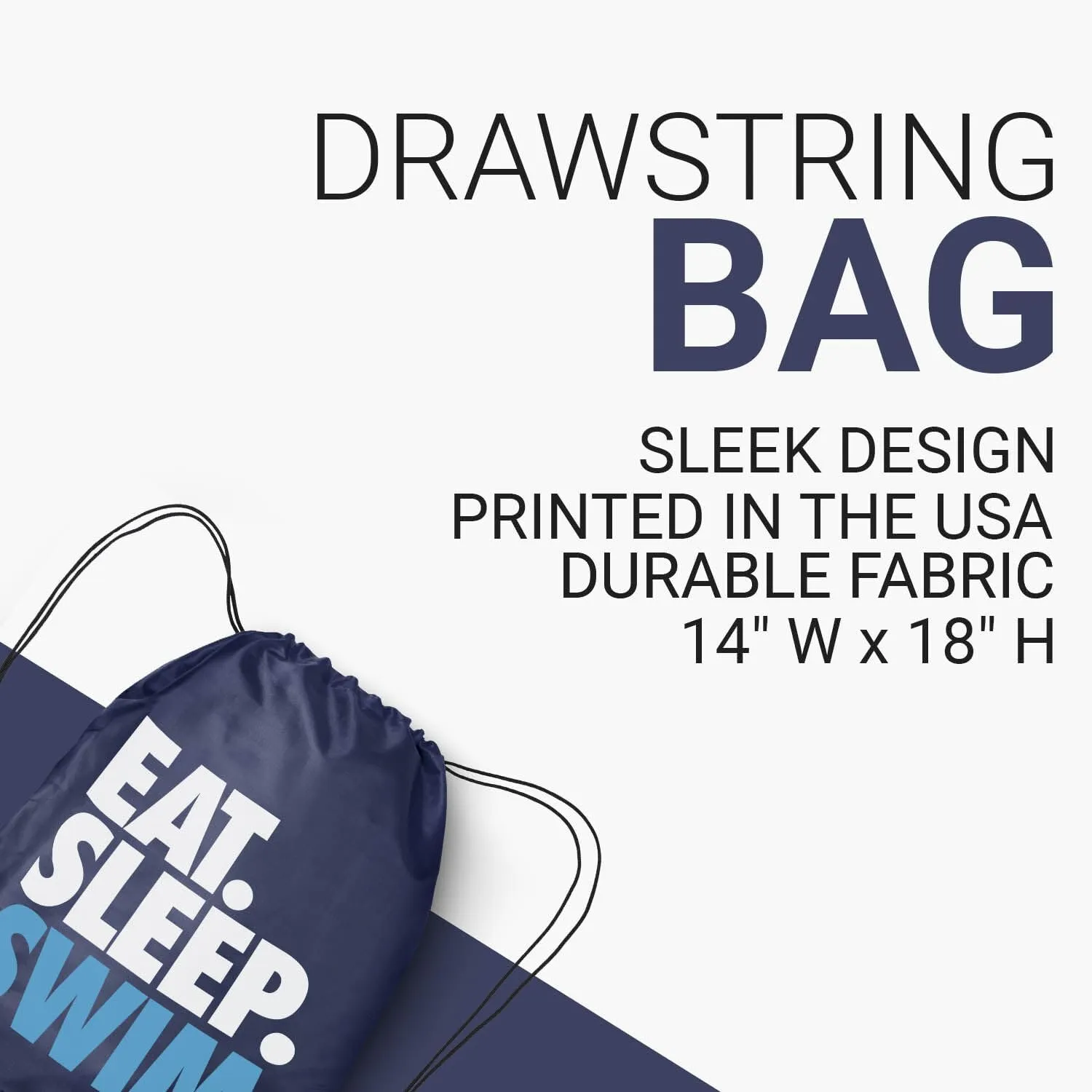 ChalkTalkSPORTS Swimming Sport Pack Cinch Sack | Eat Sleep Swim