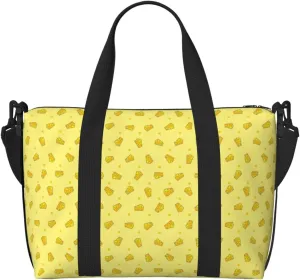 Cheese 1 Travel Duffle Bag For Women Men Weekender Overnight Bag Gym Bag For Women, Carry On Airport Bag, Travel Tote Bag With Strap For Gym Travel Business Trips