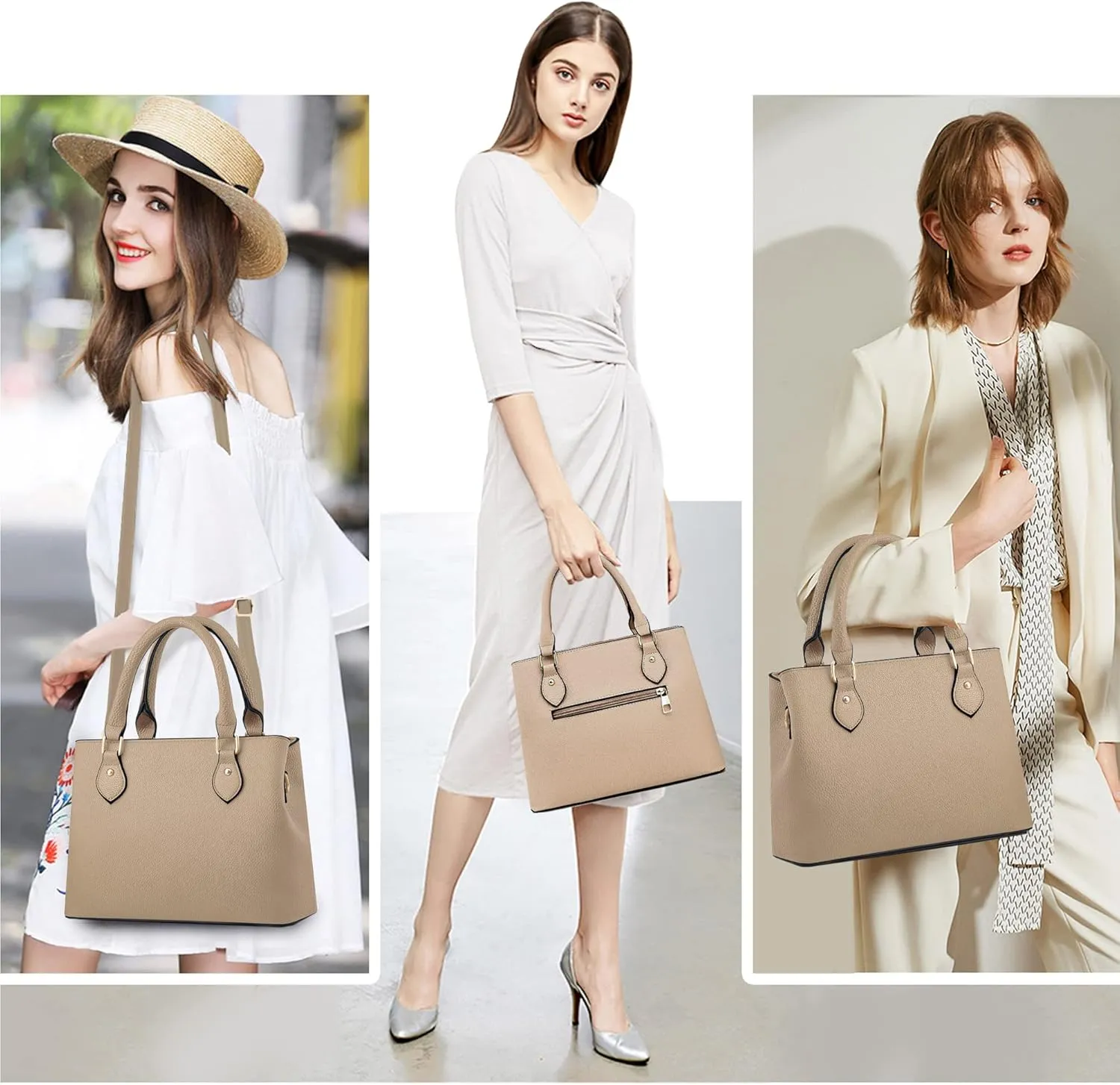 CHICAROUSAL Purses and Handbags for Women Leather Crossbody Bags Women's Tote Shoulder Bag