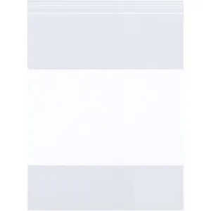 Choice Shipping Supplies White Block Reclosable 6 Mil Poly Bags, 6" x 9", Clear, 1000/Case