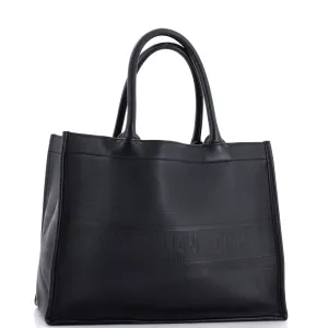 Christian Dior Book Tote Embossed Leather Medium