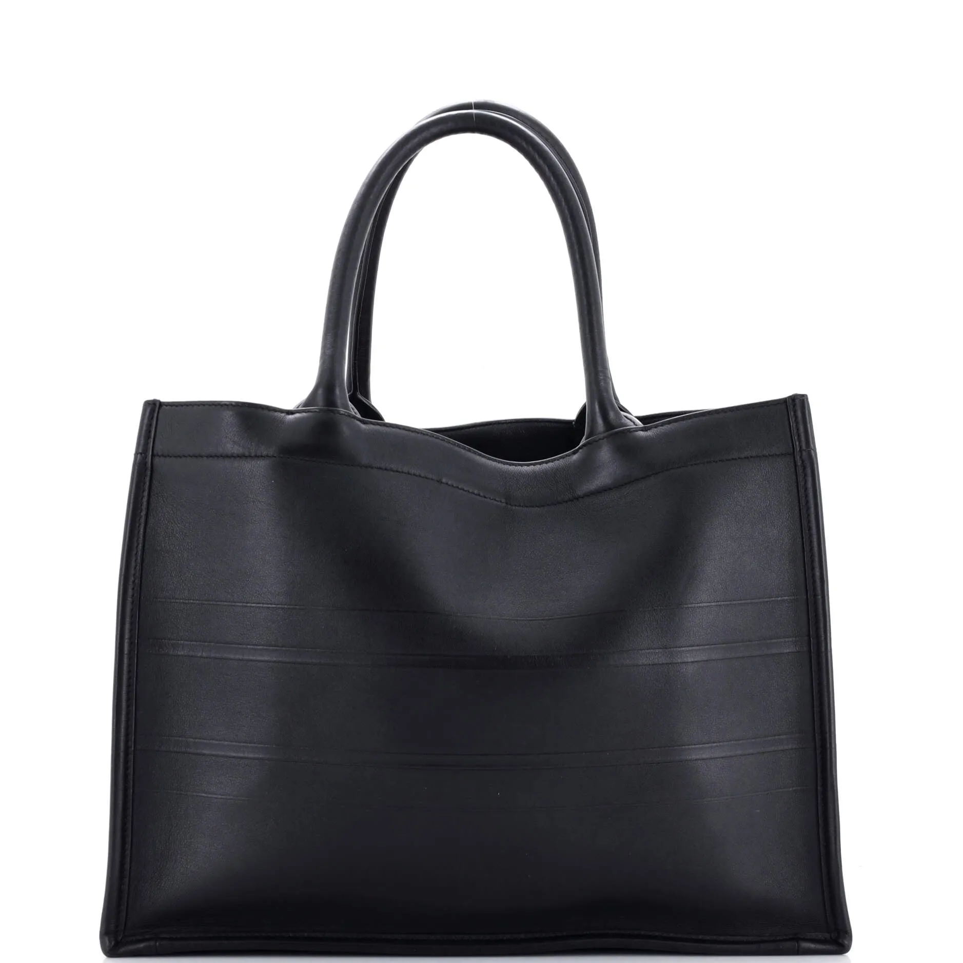 Christian Dior Book Tote Embossed Leather Medium