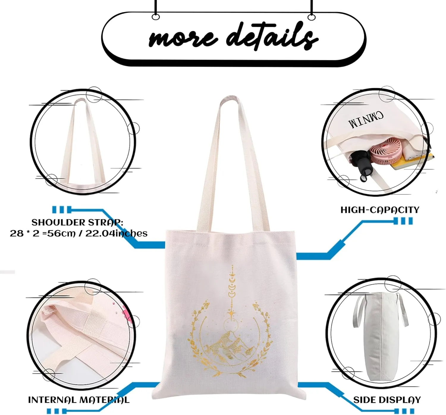 CMNIM A Court Of And Roses Gifts for Fantasy Book Tote Bag City of Night Cou-t Gift for Fantasy Book Lovers Gifts