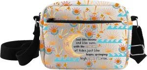 CMNIM Still Rise Inspirational Gifts Still Rise Quote Crossbody Bag Feminism Gifts for Women Book Lover Shoulder Purse