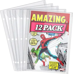 Comic Book Bags, Binder Sleeves for Comic Books, 12 Pack Comics Protector Bags