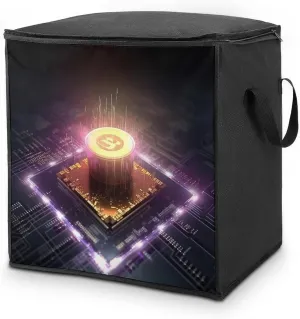 Computer Processor with Magic Light Blanket Storage Bags Space Saver Bag for Quilts Duvets Or Other Fluffy Clothing Zippered Storage Bags for Blankets Quilts Clothes Comforter Bedding And Pillows