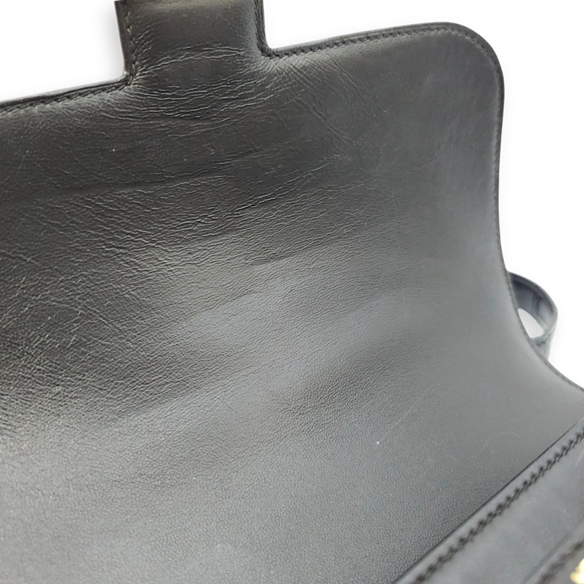 Constance 24 Black in Matte Alligator, Gold hardware