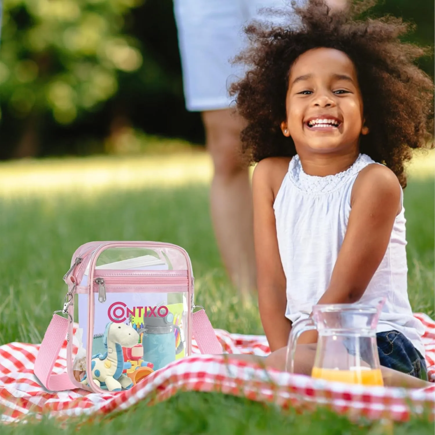 Contixo Clear Bag Stadium Approved - Clear Purses for Kids, Stadium Crossbody Messenger Bag for Concerts Sporting Events