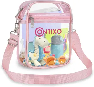 Contixo Clear Bag Stadium Approved - Clear Purses for Kids, Stadium Crossbody Messenger Bag for Concerts Sporting Events