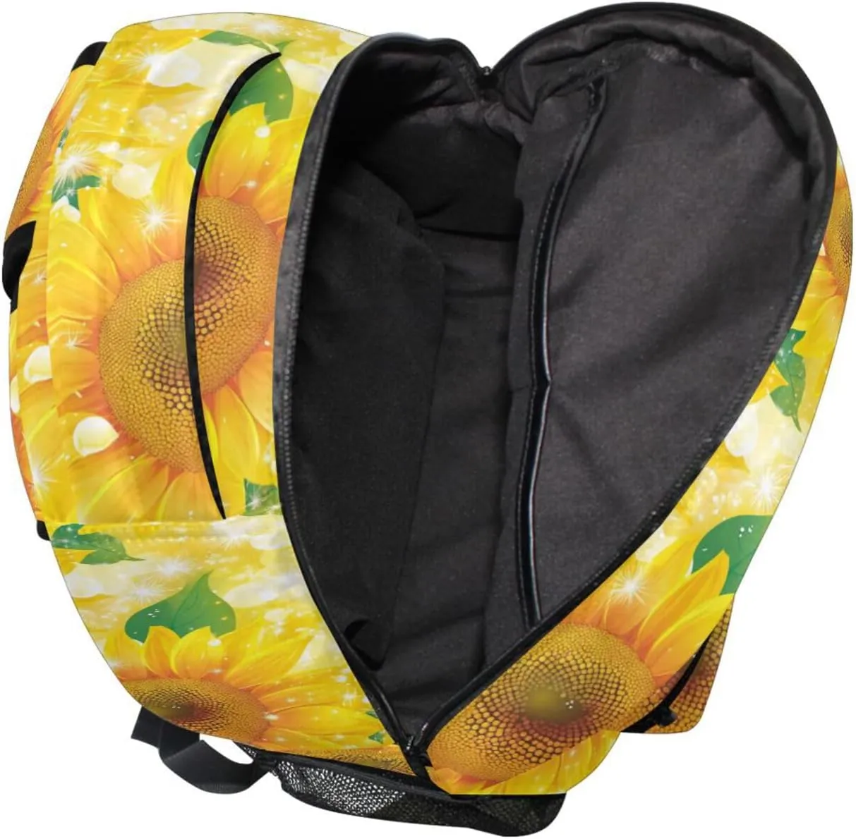 Cool Backpacks for Men Women Waterproof College School Computer Bag with Chest Strap for Business Work College Travel Trip Parents' Day Beautiful Sunflower