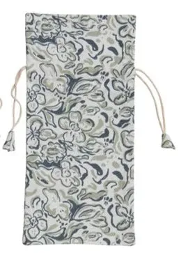 Cornflower Sage Cotton Wine Bags