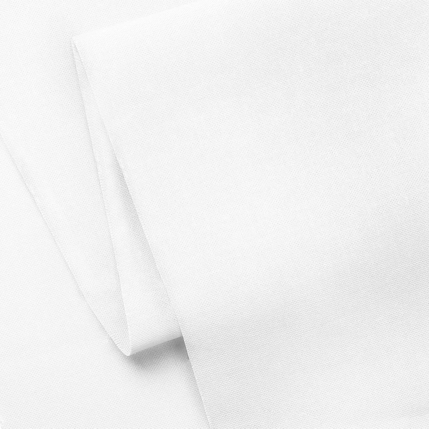 Craftido-19 Options-100% Cotton Fabric by The Yard in Solid Color 44”Wide by 3yd (9 ft) -Medium Weight 5.2 oz- for Quilting, Sewing, Crafts, Binding, Backing and Lining - White