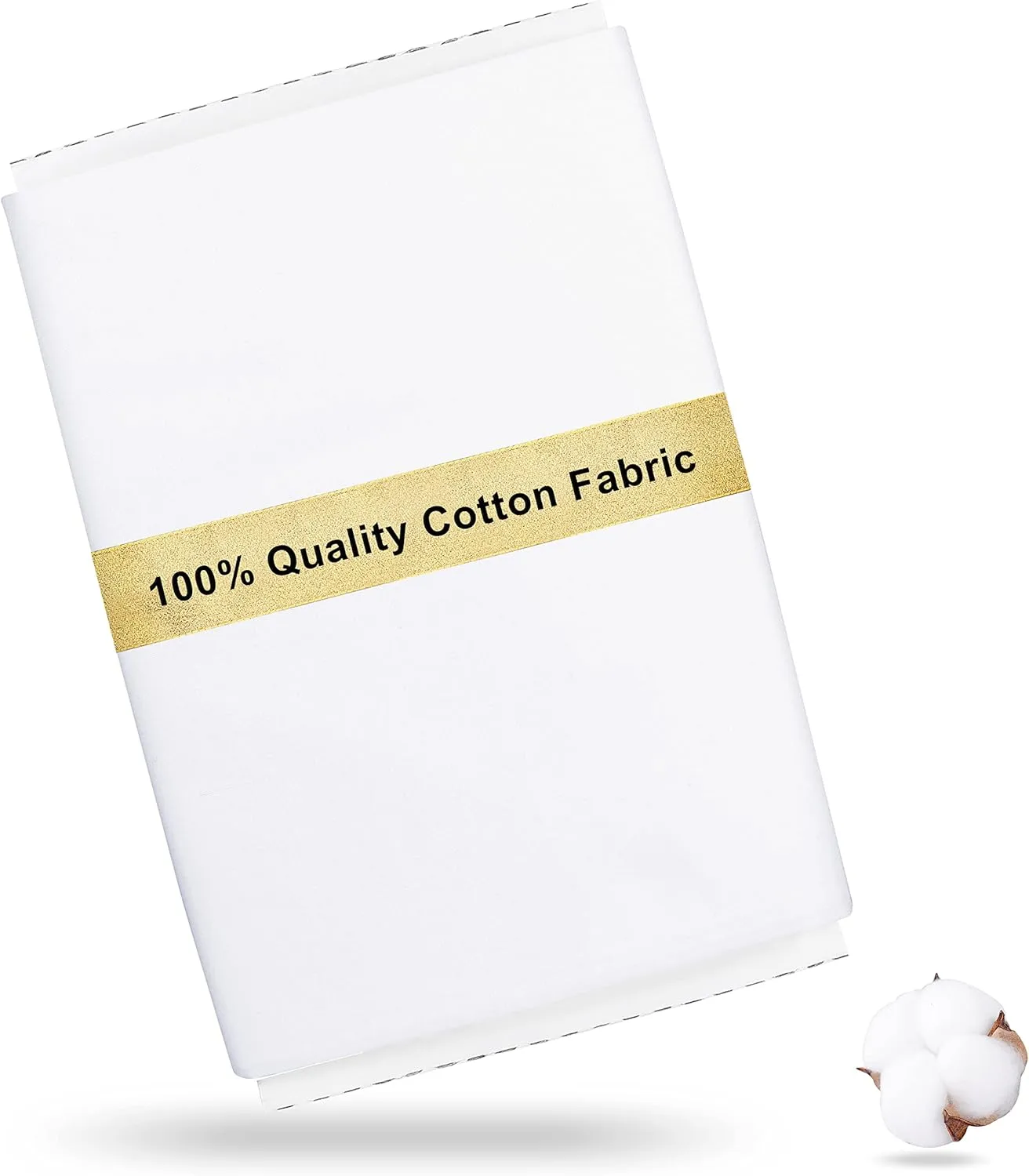 Craftido-19 Options-100% Cotton Fabric by The Yard in Solid Color 44”Wide by 3yd (9 ft) -Medium Weight 5.2 oz- for Quilting, Sewing, Crafts, Binding, Backing and Lining - White