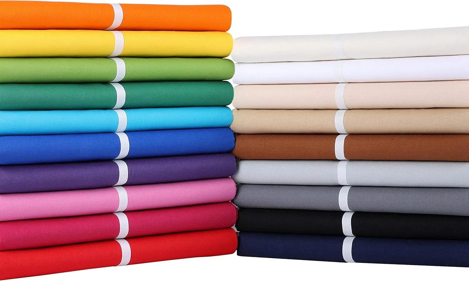 Craftido-19 Options-100% Cotton Fabric by The Yard in Solid Color 44”Wide by 3yd (9 ft) -Medium Weight 5.2 oz- for Quilting, Sewing, Crafts, Binding, Backing and Lining - White
