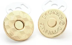 CRAFTMEMORE Magnetic Snap Buttons Quality Strong Clasp for Purse Sewing Handbags Closures 6 Pack MNC (10mm, Gold)