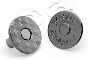 CRAFTMEMORE Magnetic Snap Buttons Quality Strong Clasp for Purse Sewing Handbags Closures 6 Pack MNC (10mm, Gunmetal)
