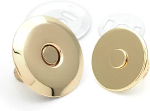 CRAFTMEMORE Magnetic Snap Buttons Quality Strong Clasp for Purse Sewing Handbags Closures 6 Pack MNU (18mm, Gold)