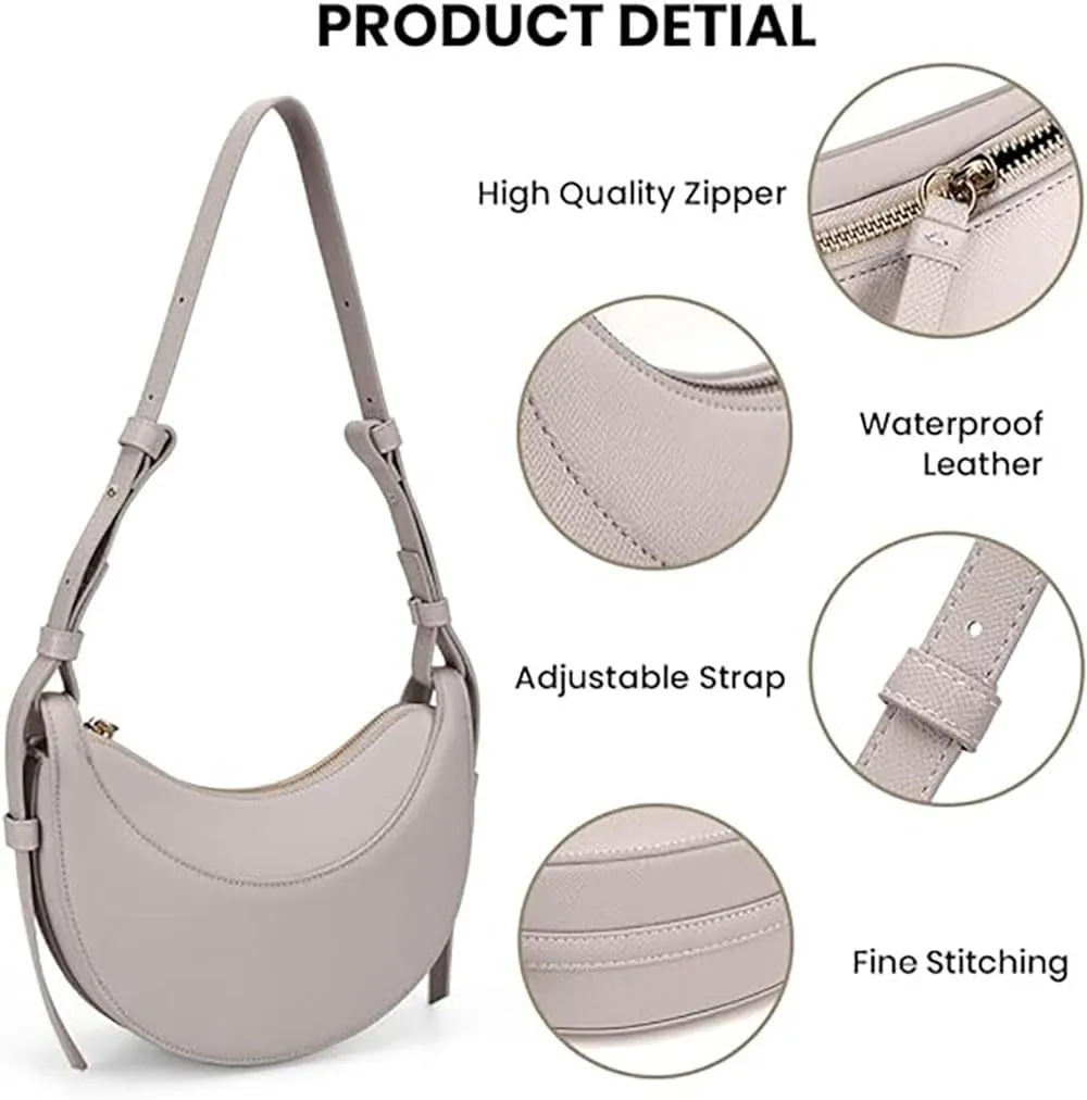 Crescent Bags For Women,PU Leather Crescent Bag, Sling Crossbody Purse Handbags Casual Dumpling