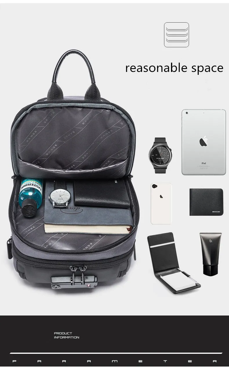 Cross Body Sling Style City Bag with USB Charging Port