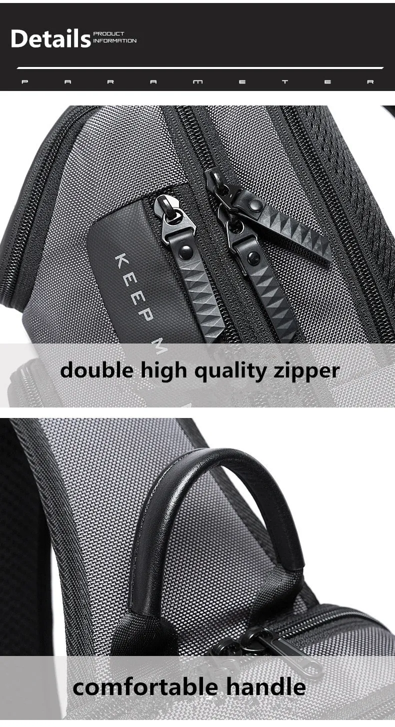 Cross Body Sling Style City Bag with USB Charging Port
