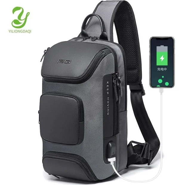 Cross Body Sling Style City Bag with USB Charging Port
