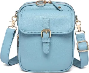 Crossbody Leather Bag, Collaborateam Forcipower Collaborateam Urvashi Vintage Anti Theft Shoulder Bags with Card Slots