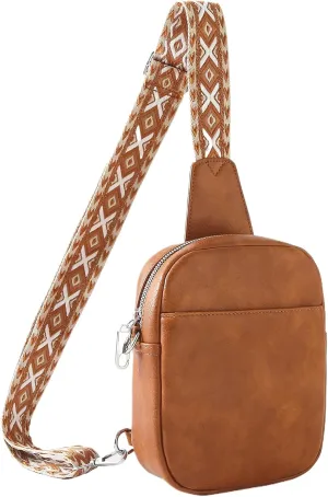 Crossbody Sling Bag for Women Man Anti Theft Vegan Leather Bag Anti Pickpocket Zipper Clip RFID Blocking Chest Bags…