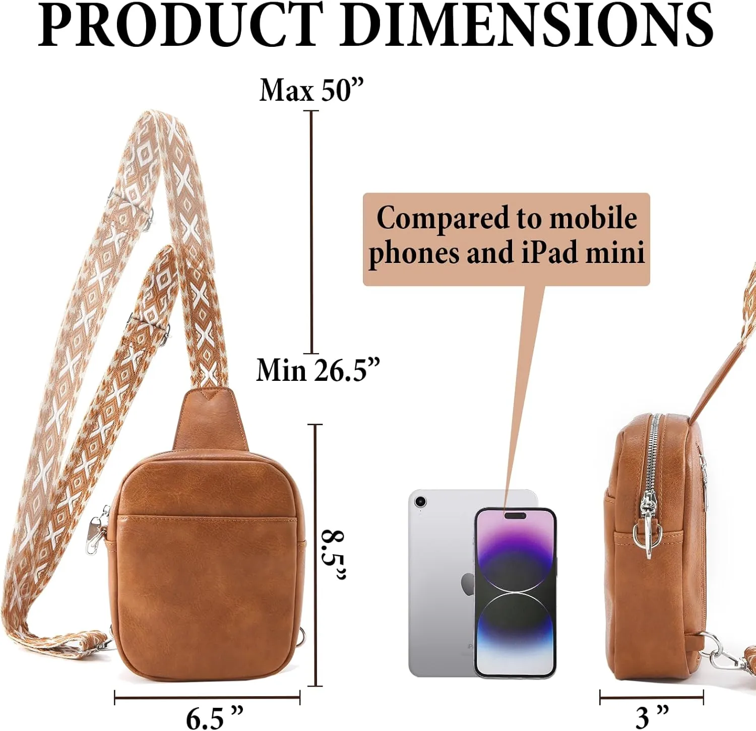 Crossbody Sling Bag for Women Man Anti Theft Vegan Leather Bag Anti Pickpocket Zipper Clip RFID Blocking Chest Bags…
