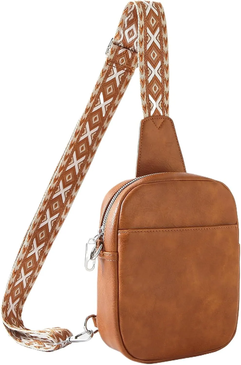 Crossbody Sling Bag for Women Man Anti Theft Vegan Leather Bag Anti Pickpocket Zipper Clip RFID Blocking Chest Bags…