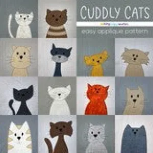 Cuddly Cats Easy Applique Pattern