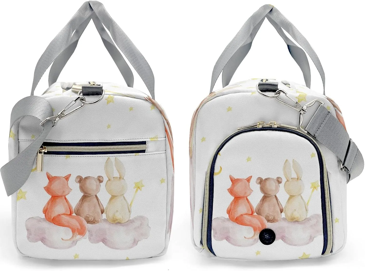 Custom Duffel Bag Good Night Fox Bear Rabbit Adventure Awaits: Best Travel Bags for Hiking and Sports