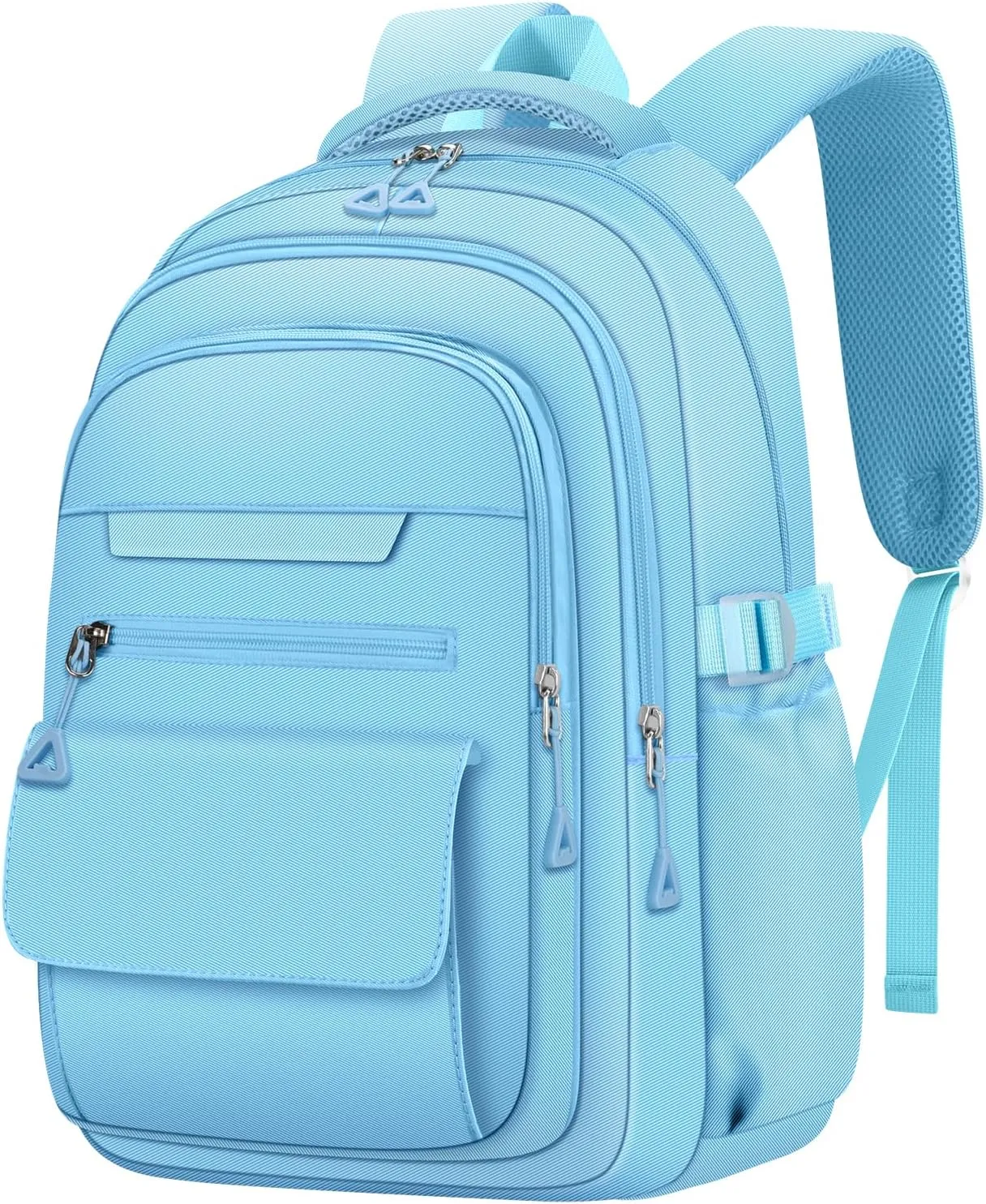 Cute Backpack for School Teen Girls Blue Bookbag Aesthetic Womens Travel Book Bags for School Kids Student Back Packs
