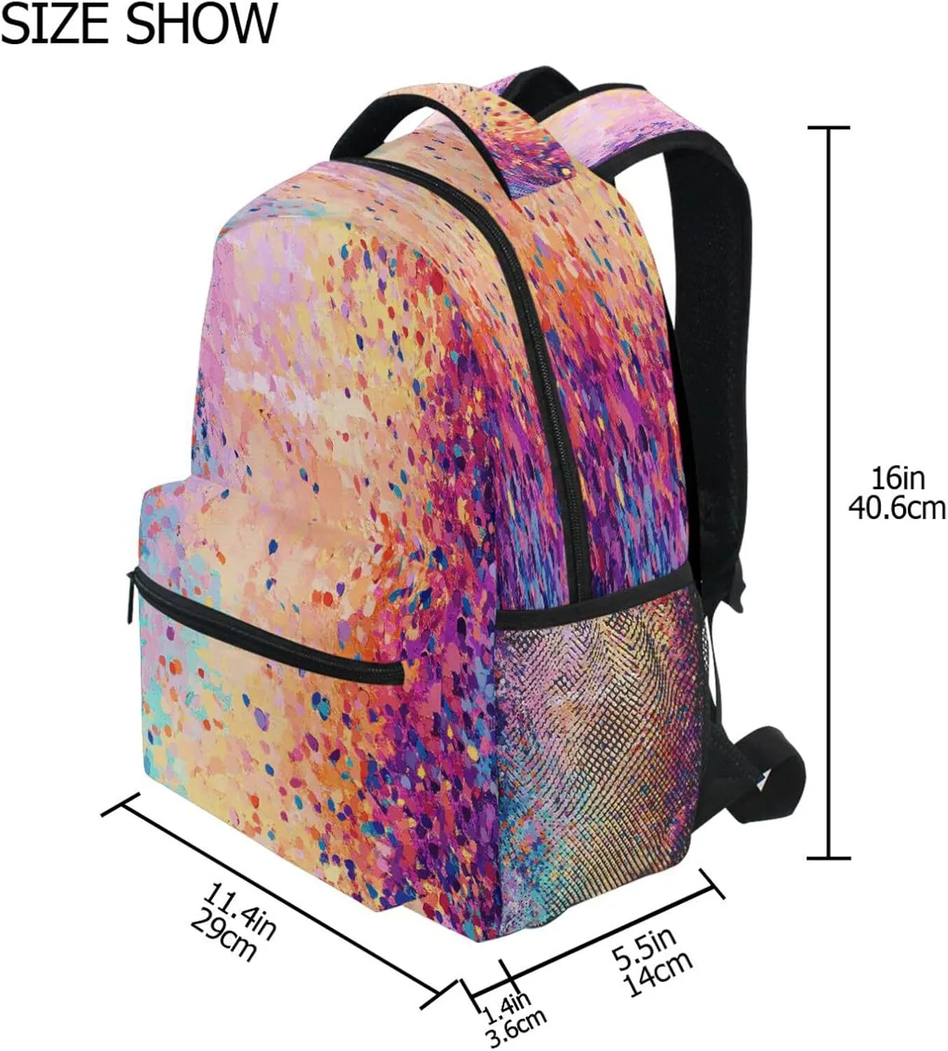 Cute Backpack for Teens Boys Girls Fashion Laptop Bookbag with Chest Strap for College Work Lightning