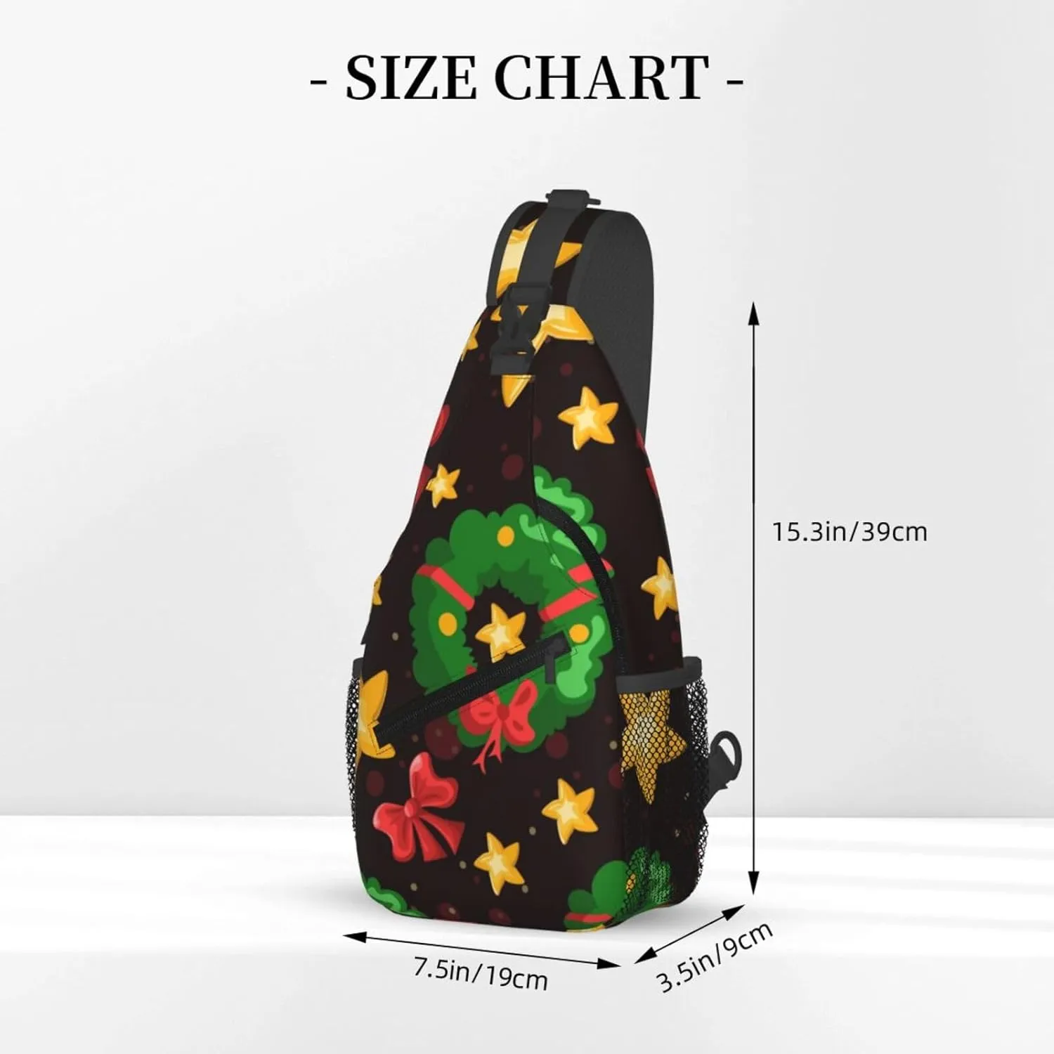 Cute Bow Men's Crossbody Chest Bag Adjustable Sling Shoulder Bags Backpack for Women Travel Sport